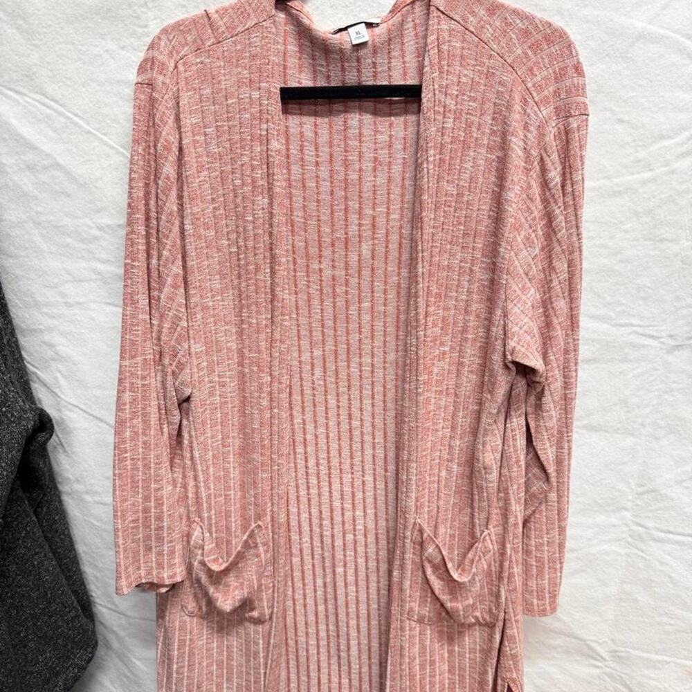 Nine west pink long line cardigan